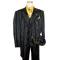 Stacy Adams Black/Mustard Stripes Super 100's  Reversible Vest Suit